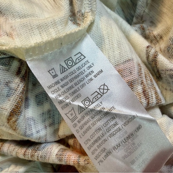 NWOT Denim & Co. Naturals Regular V-Neck Printed Midi Dress w/ Pockets in Scenic - Picture 7 of 14